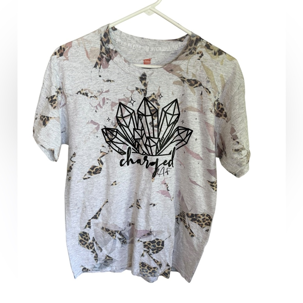 Hanes Gray T-Shirt with Crystal Graphic